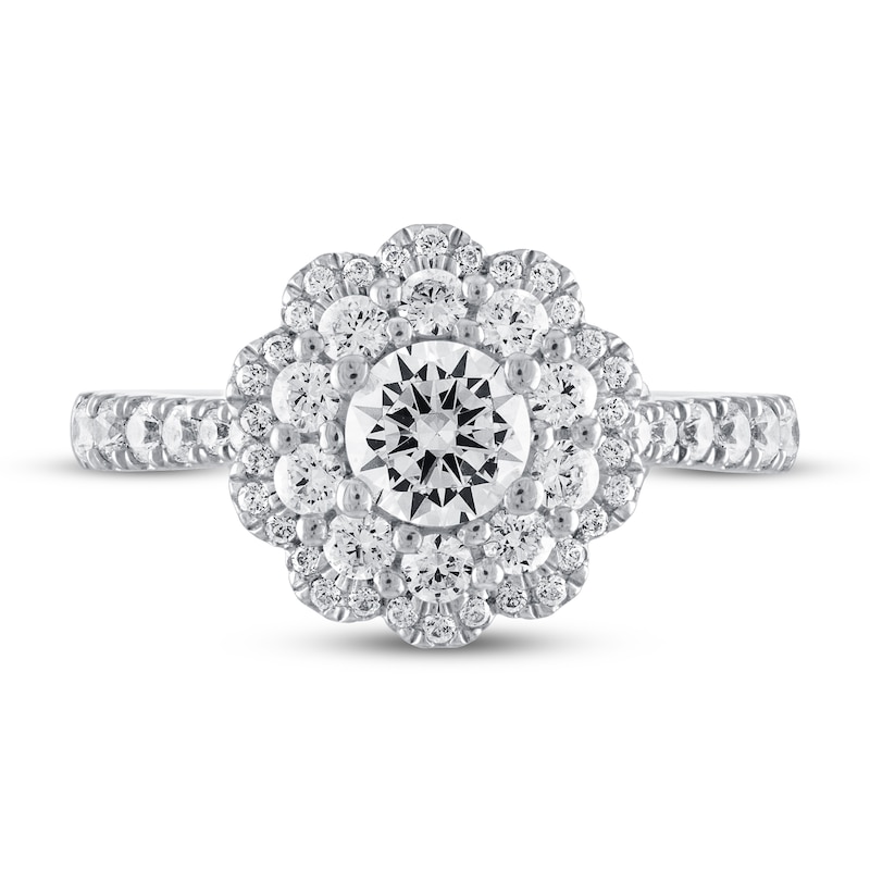 Main Image 3 of Diamond Engagement Ring 1 1/8 ct tw Round 14K White Gold