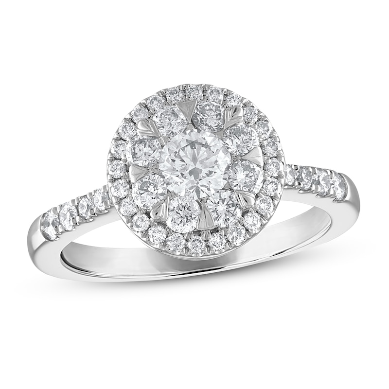 Main Image 1 of Diamond Engagement Ring 1 ct tw Round 14K White Gold