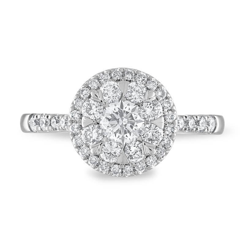 Diamond Engagement Ring 1 ct tw Round 14K White Gold