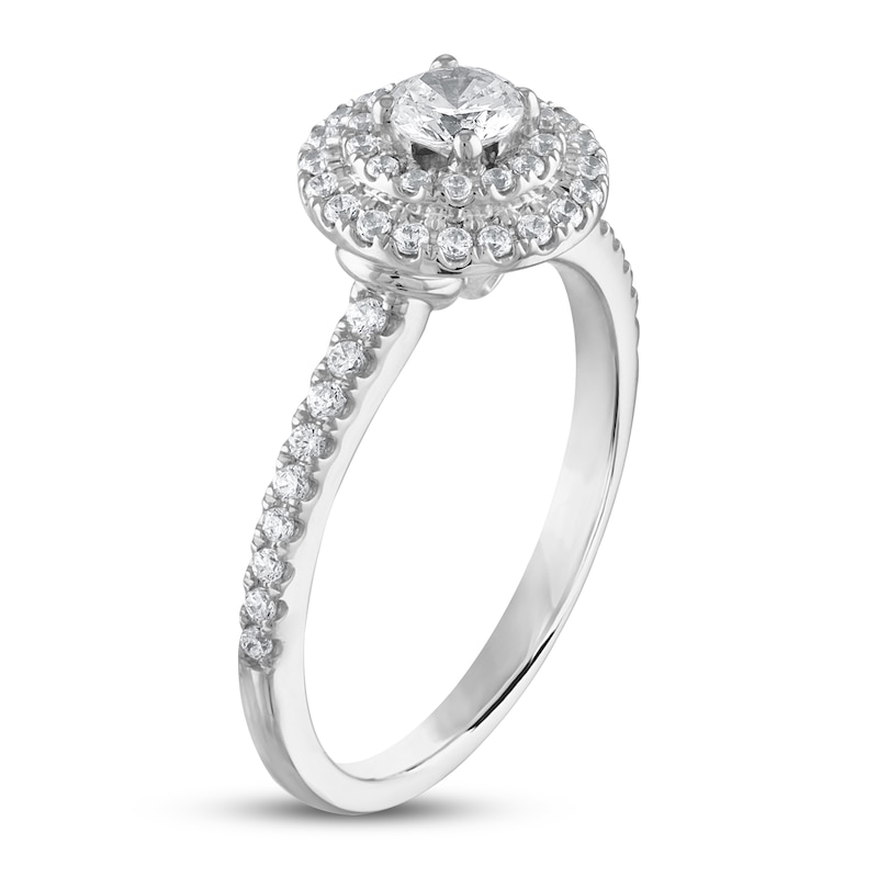 Diamond Engagement Ring 5/8 ct tw Round 14K White Gold