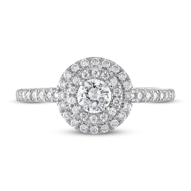 Diamond Engagement Ring 5/8 ct tw Round 14K White Gold