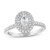 Thumbnail Image 1 of Diamond Engagement Ring 5/8 ct tw Oval/Round 14K White Gold