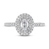 Thumbnail Image 3 of Diamond Engagement Ring 5/8 ct tw Oval/Round 14K White Gold