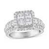 Thumbnail Image 0 of Diamond Engagement Ring 2-1/2 ct tw Princess/Round 14K White Gold