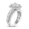 Diamond Engagement Ring 2 1/2 ct tw Princess/Round 14K White Gold