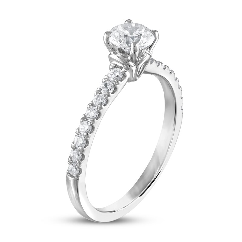 Diamond Engagement Ring 7/8 ct tw Round 14K White Gold