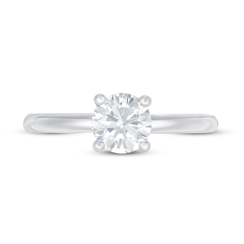 Main Image 3 of Lab-Grown Diamond Ring 1 ct tw Round 14K White Gold (SI2/F)