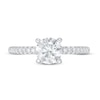 Lab-Created Diamond Engagement Ring 1 1/8 ct tw Round 14K White Gold