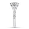 Thumbnail Image 3 of Diamond Engagement Ring 1-1/8 ct tw Round/Baguette 14K Gold