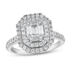Thumbnail Image 0 of Diamond Engagement Ring 1 ct tw Emerald-cut/Round 14K White Gold