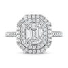 Thumbnail Image 2 of Diamond Engagement Ring 1 ct tw Emerald-cut/Round 14K White Gold