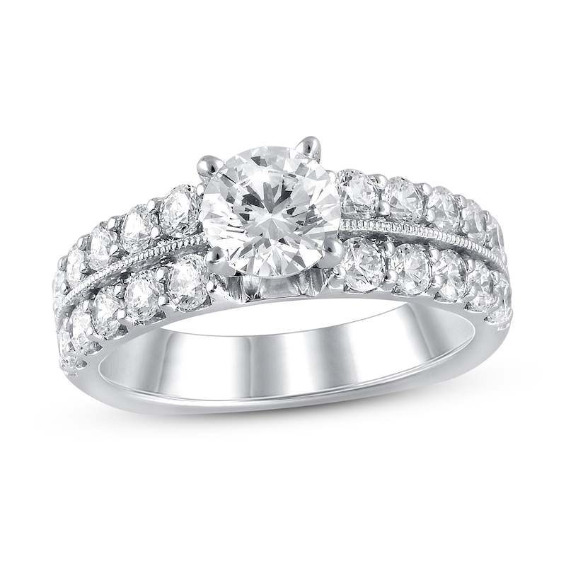 Main Image 1 of Diamond Engagement Ring 2 ct tw ideal-cut 18K White Gold