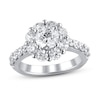 Hearts Desire Diamond Engagement Ring 2 1/2 ct tw ideal-cut 18K White Gold