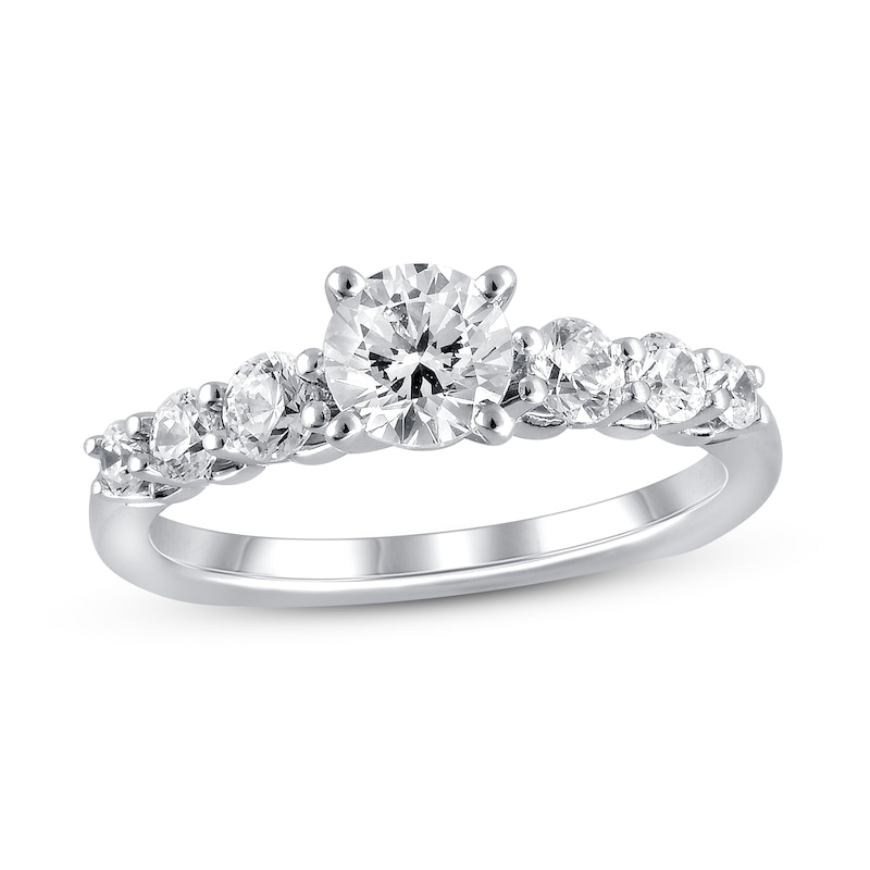 Hearts Desire Diamond Engagement Ring 1 1/5 ct tw ideal-cut 18K White Gold