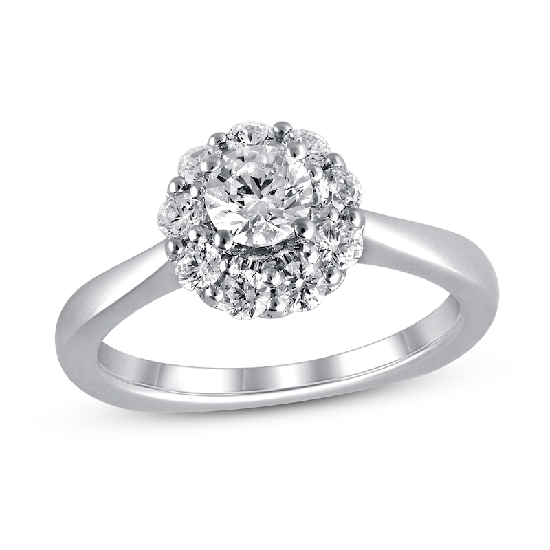 Hearts Desire Diamond Engagement Ring 1 ct tw ideal-cut 18K White Gold