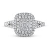 Thumbnail Image 3 of Diamond Engagement Ring 1 ct tw Baguette/Princess/Round 14K White Gold