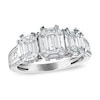 Thumbnail Image 1 of Diamond Engagement Ring 2 ct tw Round/Emerald 14K White Gold