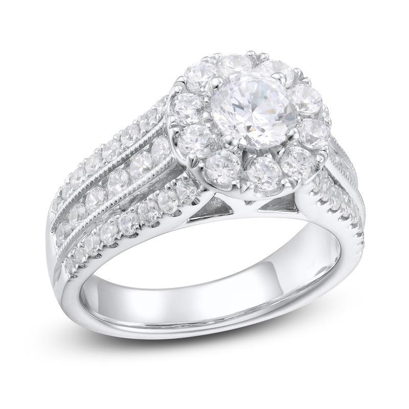Main Image 1 of Diamond Engagement Ring 2-1/4 ct tw Round 14K White Gold