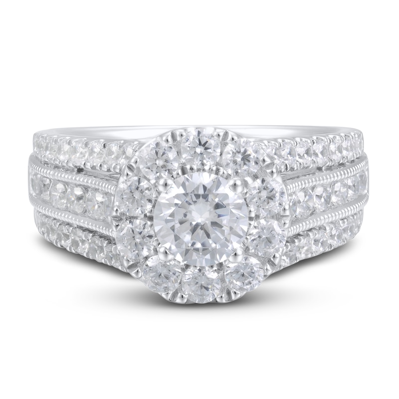 Main Image 3 of Diamond Engagement Ring 2-1/4 ct tw Round 14K White Gold