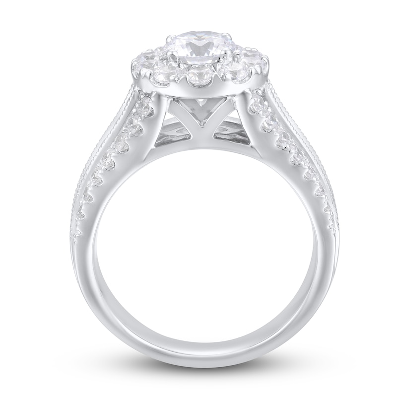 Diamond Engagement Ring 2-1/4 ct tw Round 14K White Gold