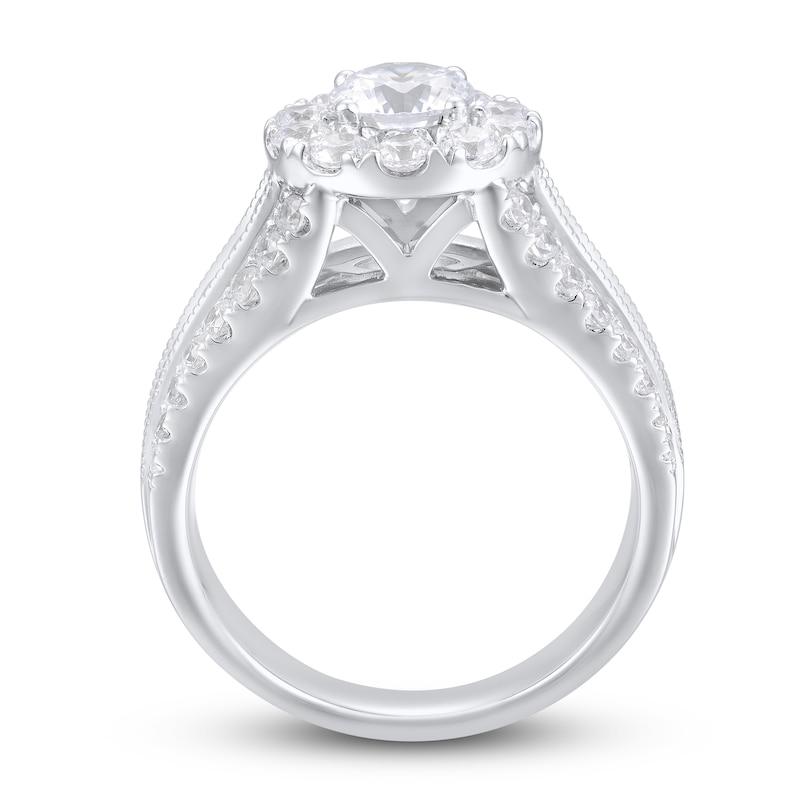 Main Image 4 of Diamond Engagement Ring 2-1/4 ct tw Round 14K White Gold