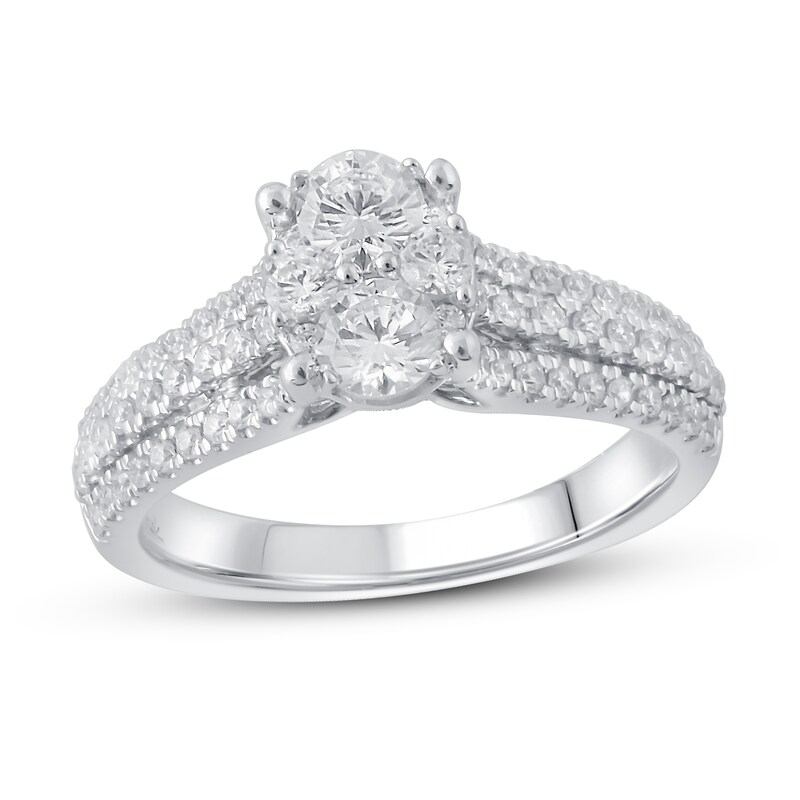 Main Image 1 of Diamond Engagement Ring 1 ct tw Round 14K White Gold