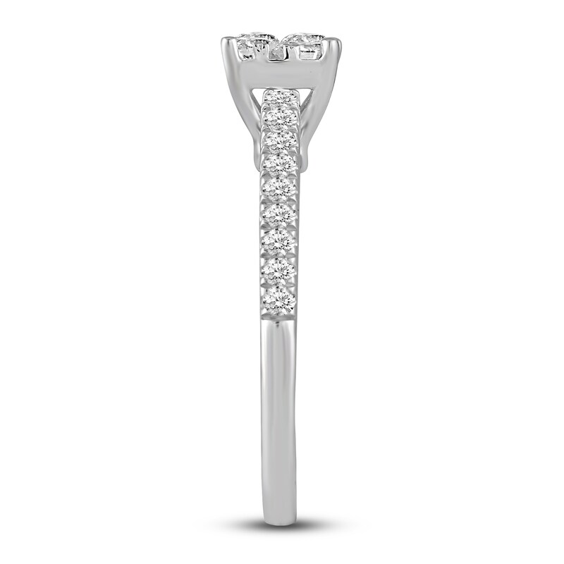 Diamond Engagement Ring 3/4 ct tw Round 14K White Gold