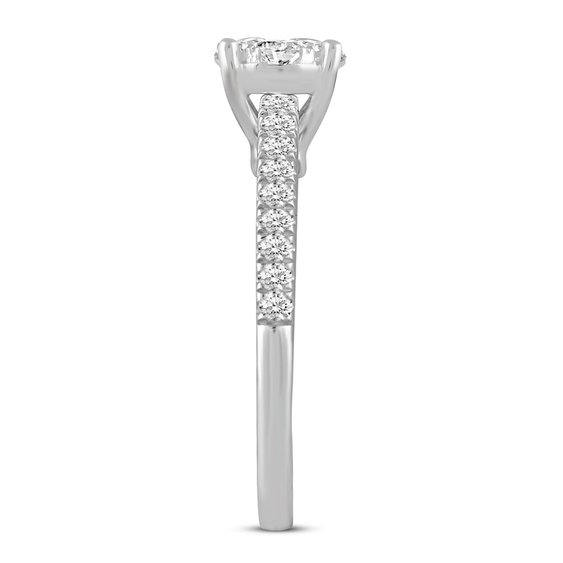 Diamond Engagement Ring 3/4 ct tw Round 14K White Gold