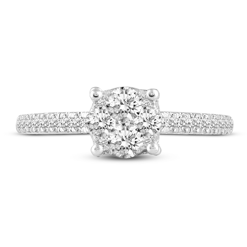 Diamond Engagement Ring 3/4 ct tw Round 14K White Gold