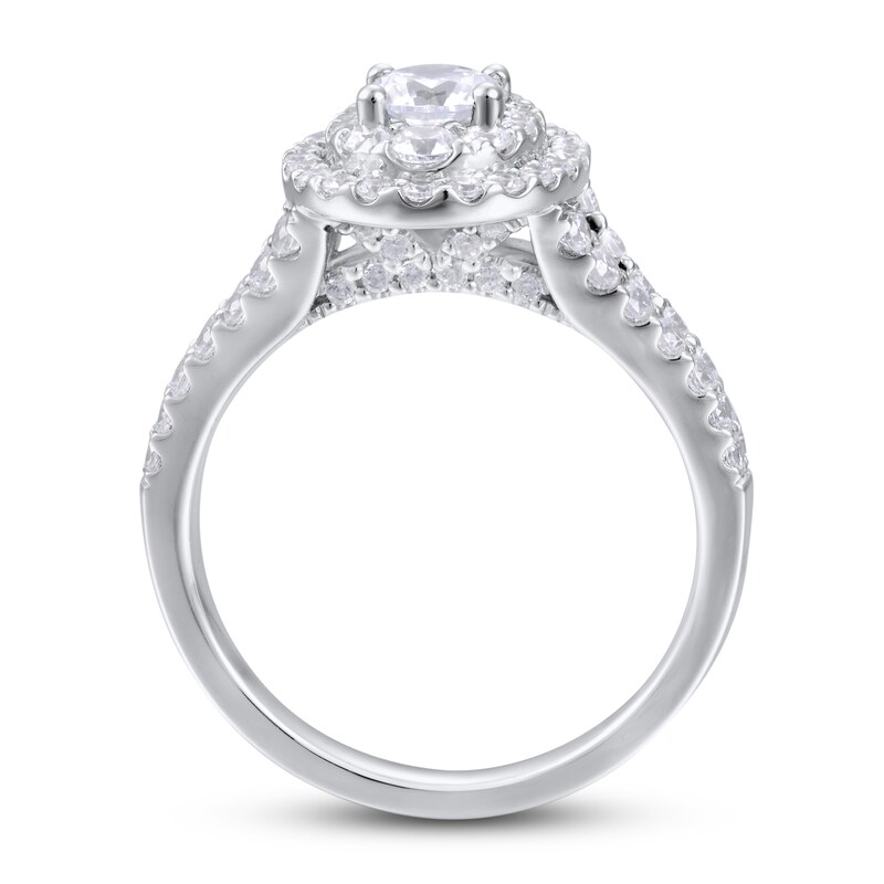 Main Image 2 of Diamond Engagement Ring 1-1/2 ct tw Round 14K White Gold