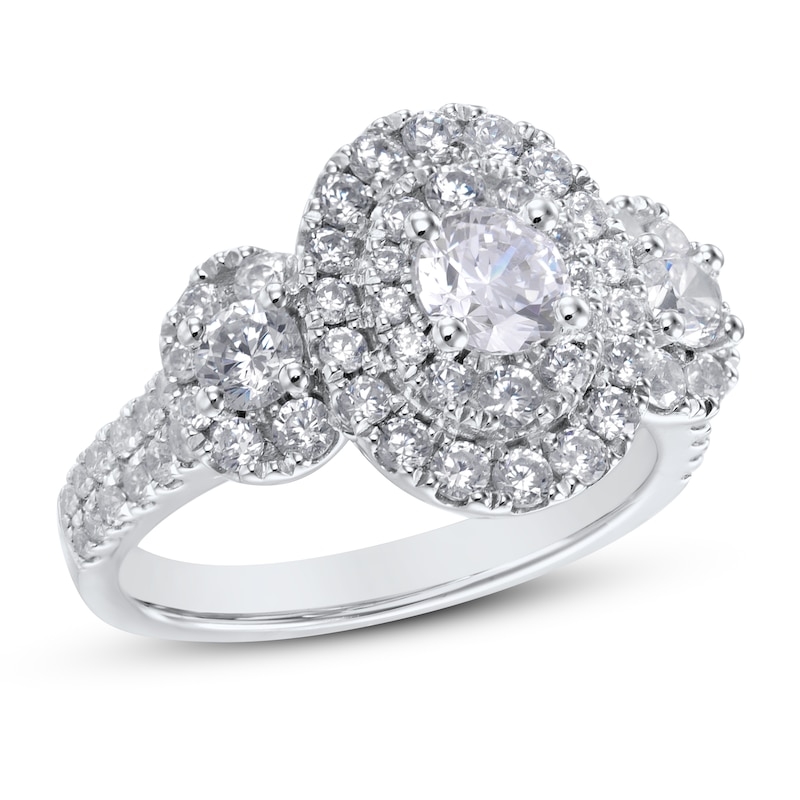 Main Image 1 of Diamond Engagement Ring 2 ct tw Round 14K White Gold