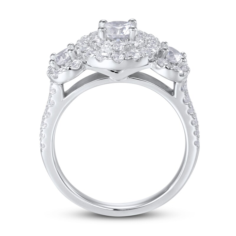 Main Image 2 of Diamond Engagement Ring 2 ct tw Round 14K White Gold