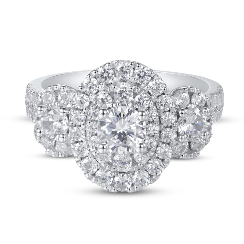 Main Image 4 of Diamond Engagement Ring 2 ct tw Round 14K White Gold