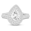 Thumbnail Image 3 of Diamond Engagement Ring 1-1/4 ct tw Pear-shaped/Round 14K White Gold