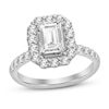 Thumbnail Image 0 of Diamond Engagement Ring 1-3/8 ct tw Emerald/Round 14K White Gold