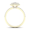 Thumbnail Image 3 of Diamond Engagement Ring 3/4 ct tw Pear-shaped/Round 14K Yellow Gold