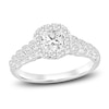 Thumbnail Image 0 of Diamond Engagement Ring 7/8 ct tw Princess/Round 14K White Gold