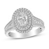 Diamond Engagement Ring 1-3/8 ct tw Oval/Round 14K White Gold