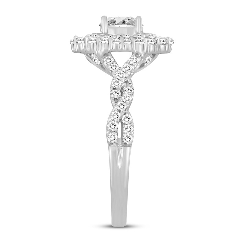 Diamond Engagement Ring 1 ct tw Oval/Round 14K White Gold