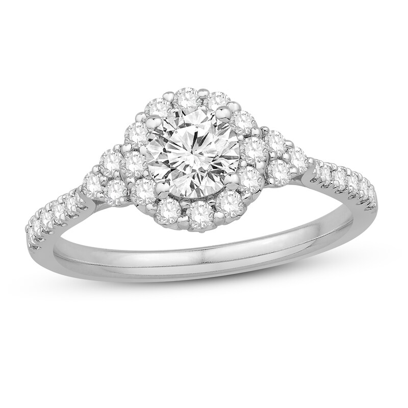 Main Image 1 of Diamond Engagement Ring 1 ct tw Round 14K White Gold