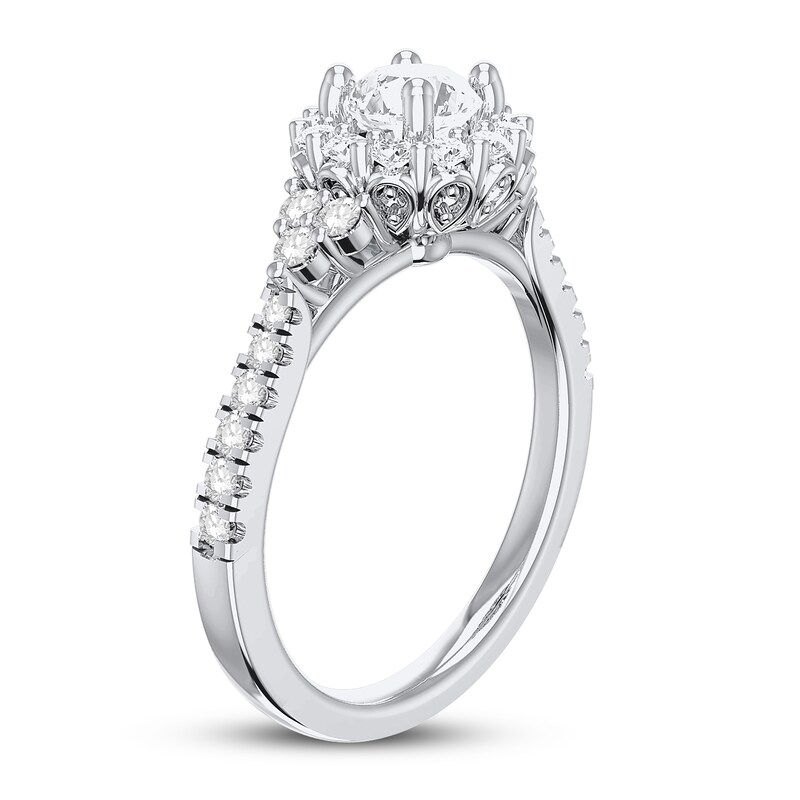 Main Image 2 of Diamond Engagement Ring 1 ct tw Round 14K White Gold