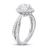 Thumbnail Image 2 of Diamond Engagement Ring 1 ct tw Round/Oval 14K White Gold