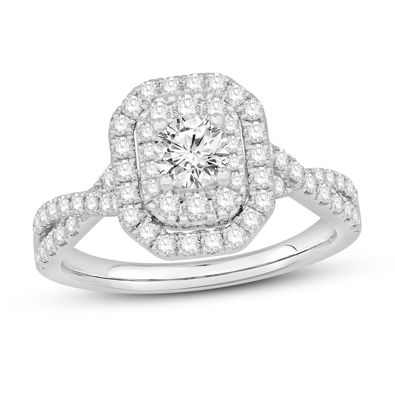 Main Image 1 of Diamond Engagement Ring 1-1/8 ct tw Round 14K White Gold