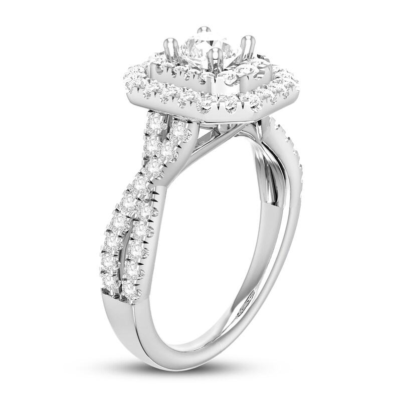 Main Image 2 of Diamond Engagement Ring 1-1/8 ct tw Round 14K White Gold