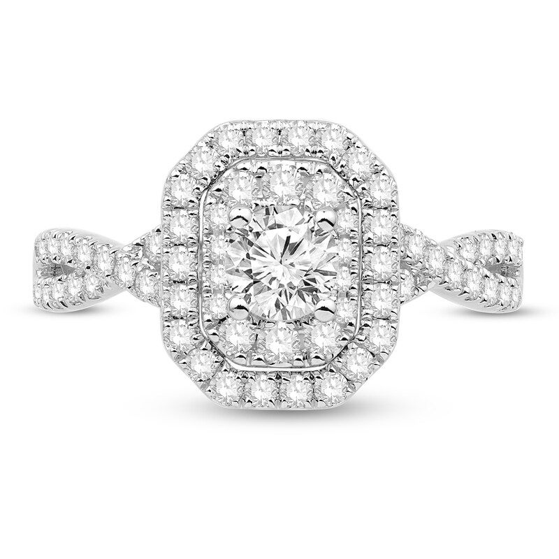 Main Image 3 of Diamond Engagement Ring 1-1/8 ct tw Round 14K White Gold