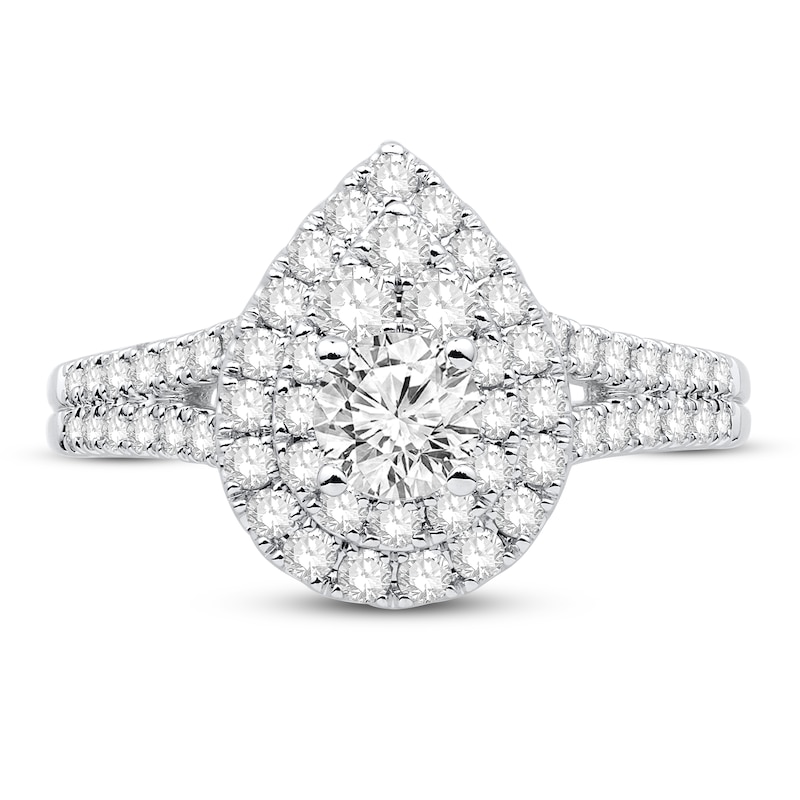Diamond Engagement Ring 1-1/8 ct tw Round 14K White Gold