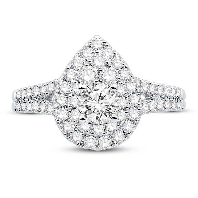 Main Image 3 of Diamond Engagement Ring 1-1/8 ct tw Round 14K White Gold