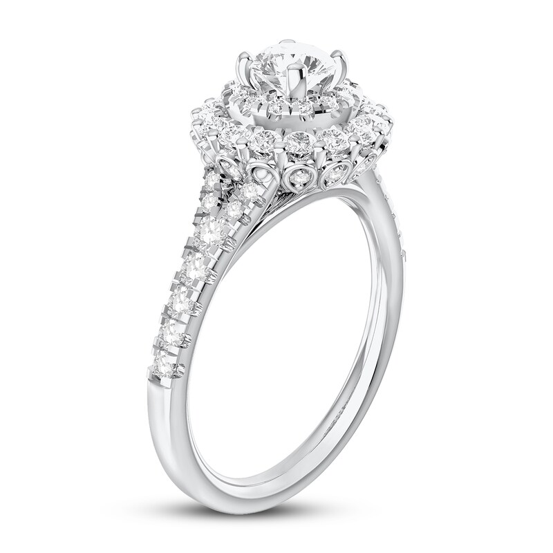 Diamond Engagement Ring 1 ct tw Round 14K White Gold