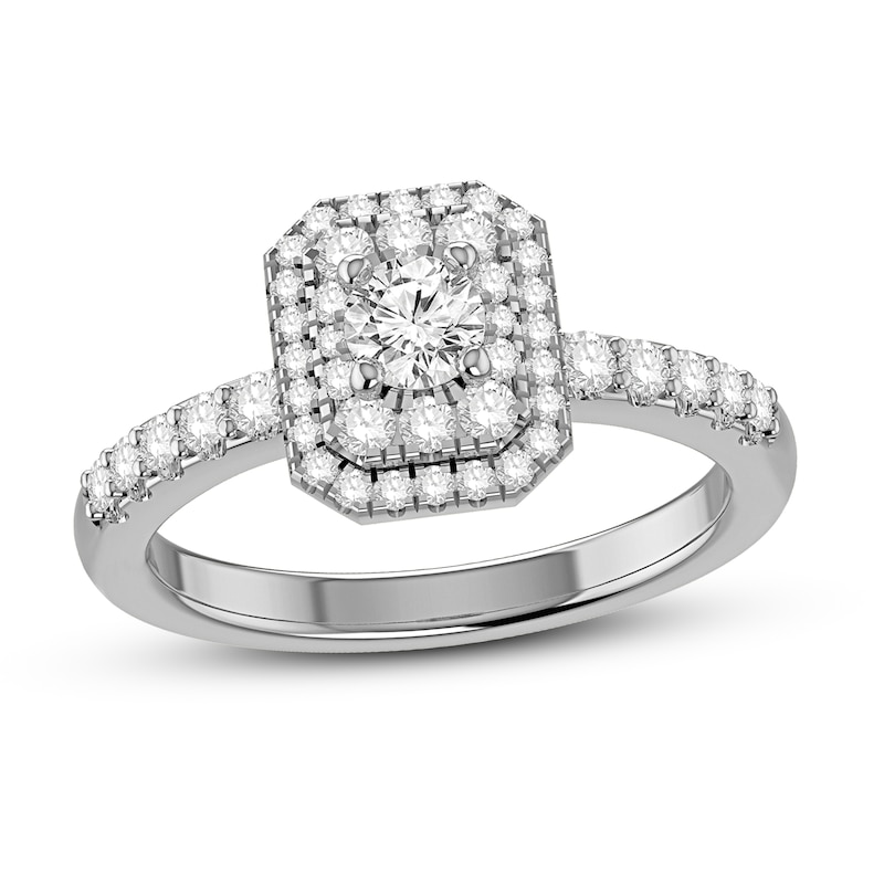 Main Image 1 of Diamond Engagement Ring 3/4 ct tw Round 14K White Gold