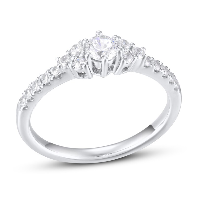 Main Image 1 of Diamond Engagement Ring 1/2 ct tw Round 14K White Gold
